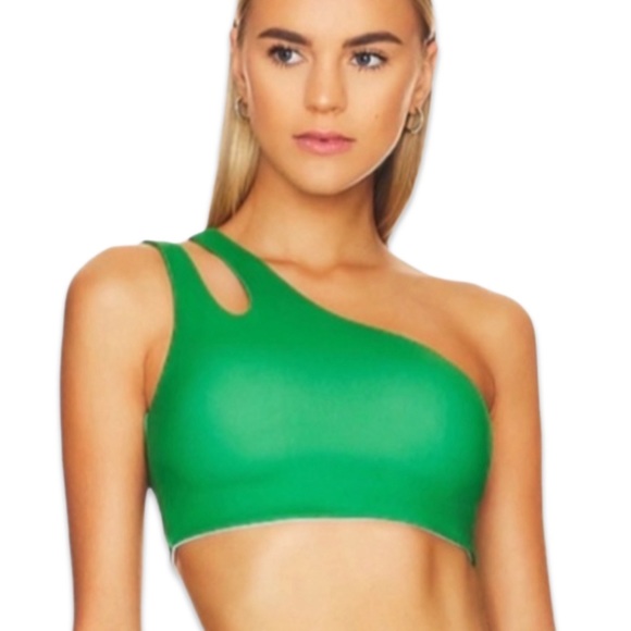 Camila Coelho Belmira Sports Bra in Green - Picture 1 of 16